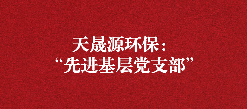 天晟源环保党支部荣获“先进基层党支部”称号